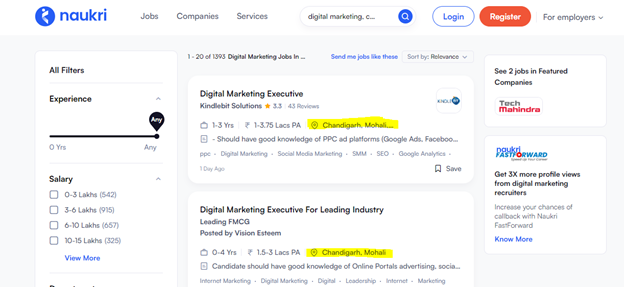 Top 14 institute for digital marketing courses in Chandigarh 86 Digital marketing jobs in Chandigarh - naukari.com
