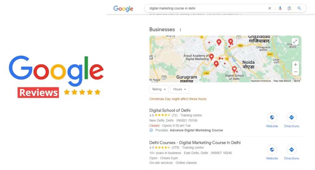 Google My business Screenshot